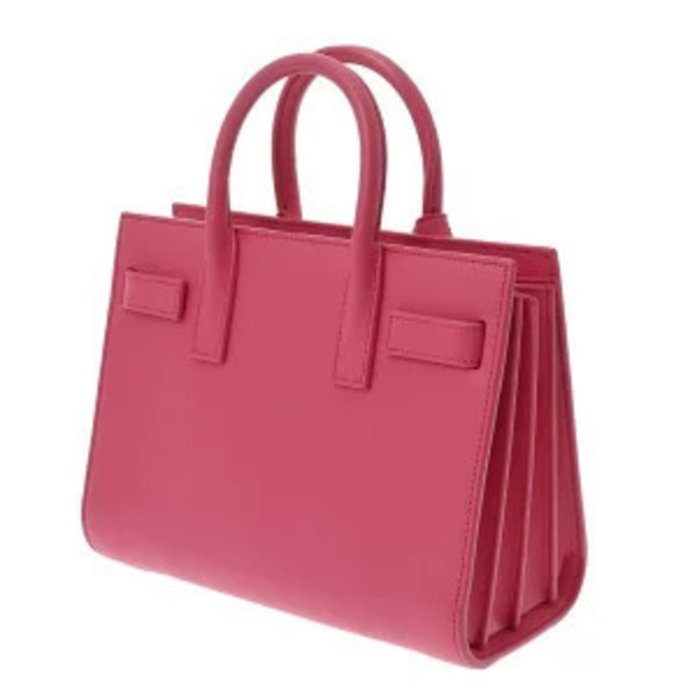 Saint Laurent de handbag grained bag calf pink leather Jour Sac